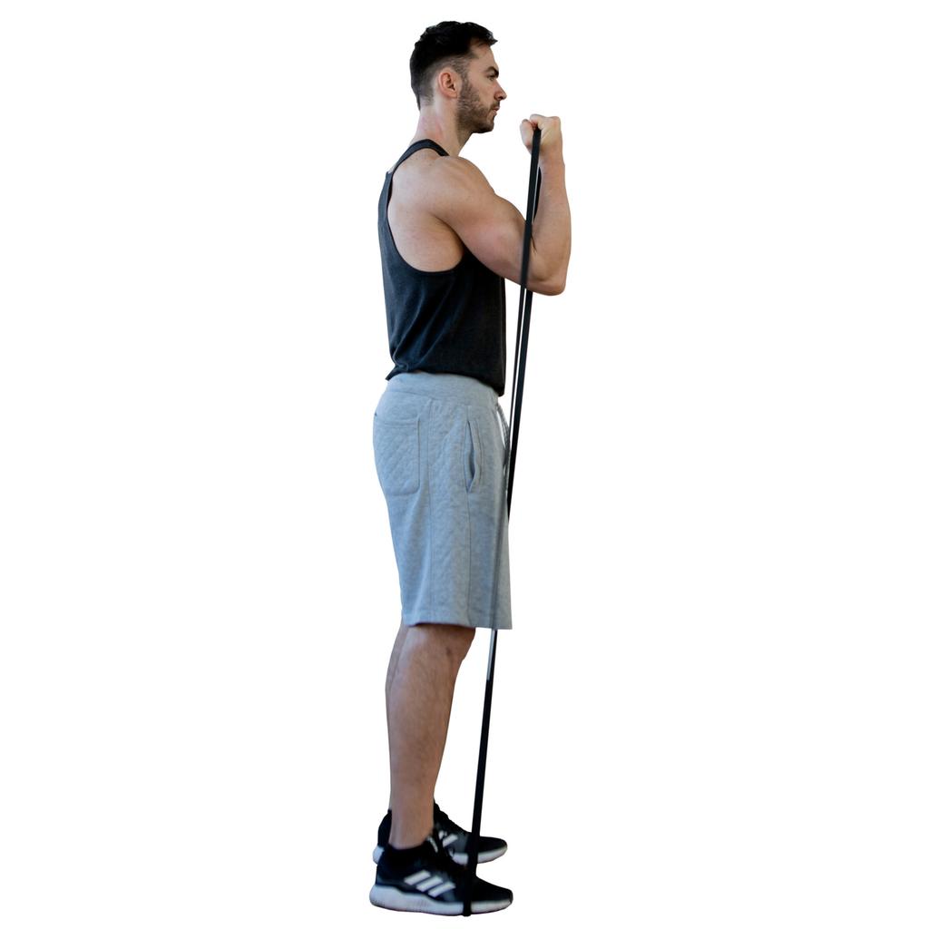 Biceps Curl You can use the resistance bands for training your biceps and get an awesome biceps pump and burn.