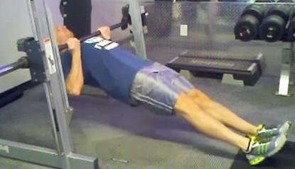 Row yourself up the top position with your upper back and lats. 3.