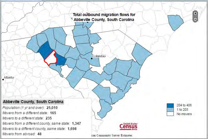 Abbeville County Outmigration: 2009-2013