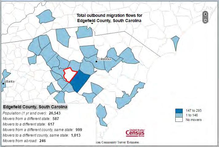 Edgefield County Outmigration: 2009-2013