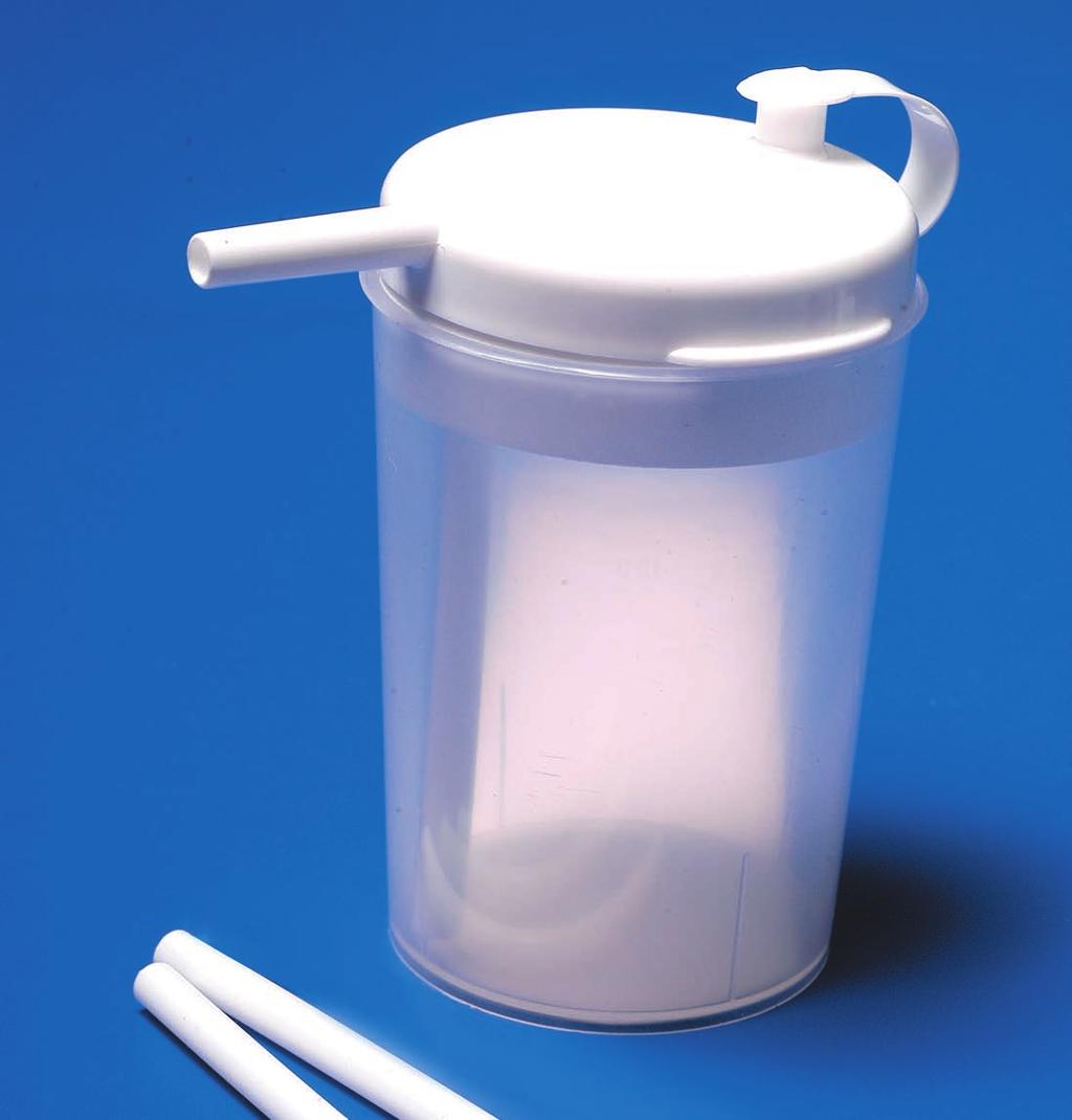 NOVO Cup This cup is excellent for dependent patients and ideal for those with restricted movement of the head and neck.