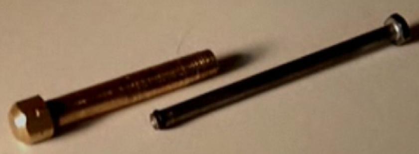 Cut off threaded part of bolt
