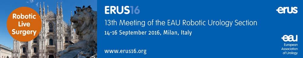 Thursday 15 September 07.45 08.00 Welcome EAU and Chair Host Faculty ERUS Chair Host Faculty Chair Host Faculty F. Montorsi, Milan (IT) A. Mottrie, Aalst (BE) G. Guazzoni, Milan (IT) 08.00 08.