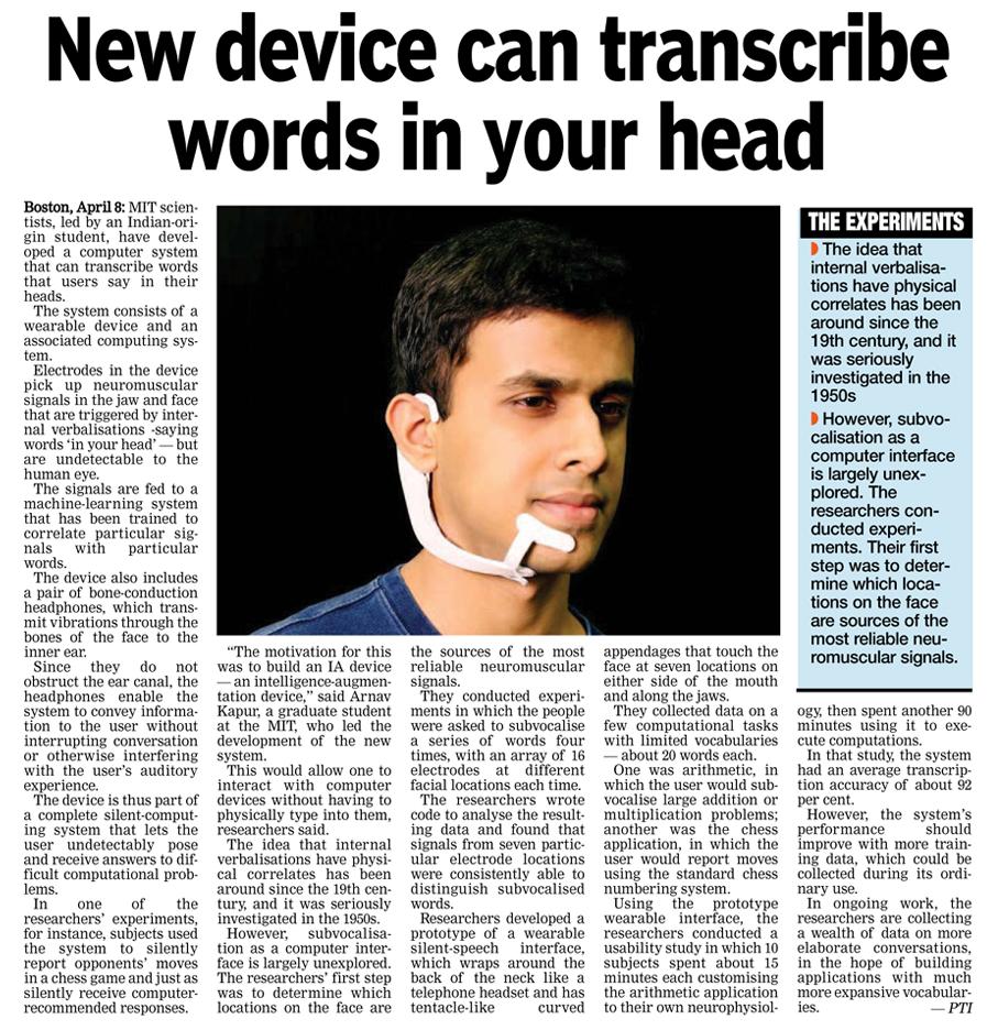 Medical Device (The Asian Age:20180409)