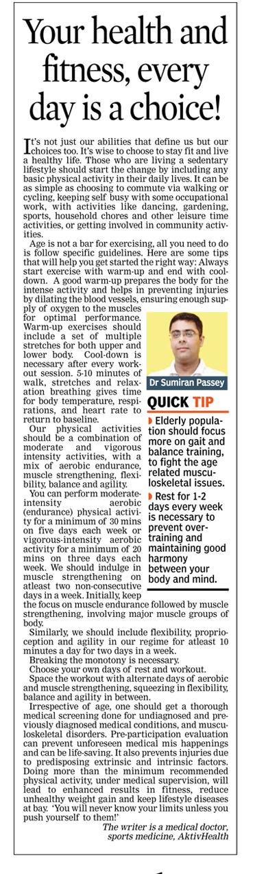 Fitness (The Asian Age:20180409)