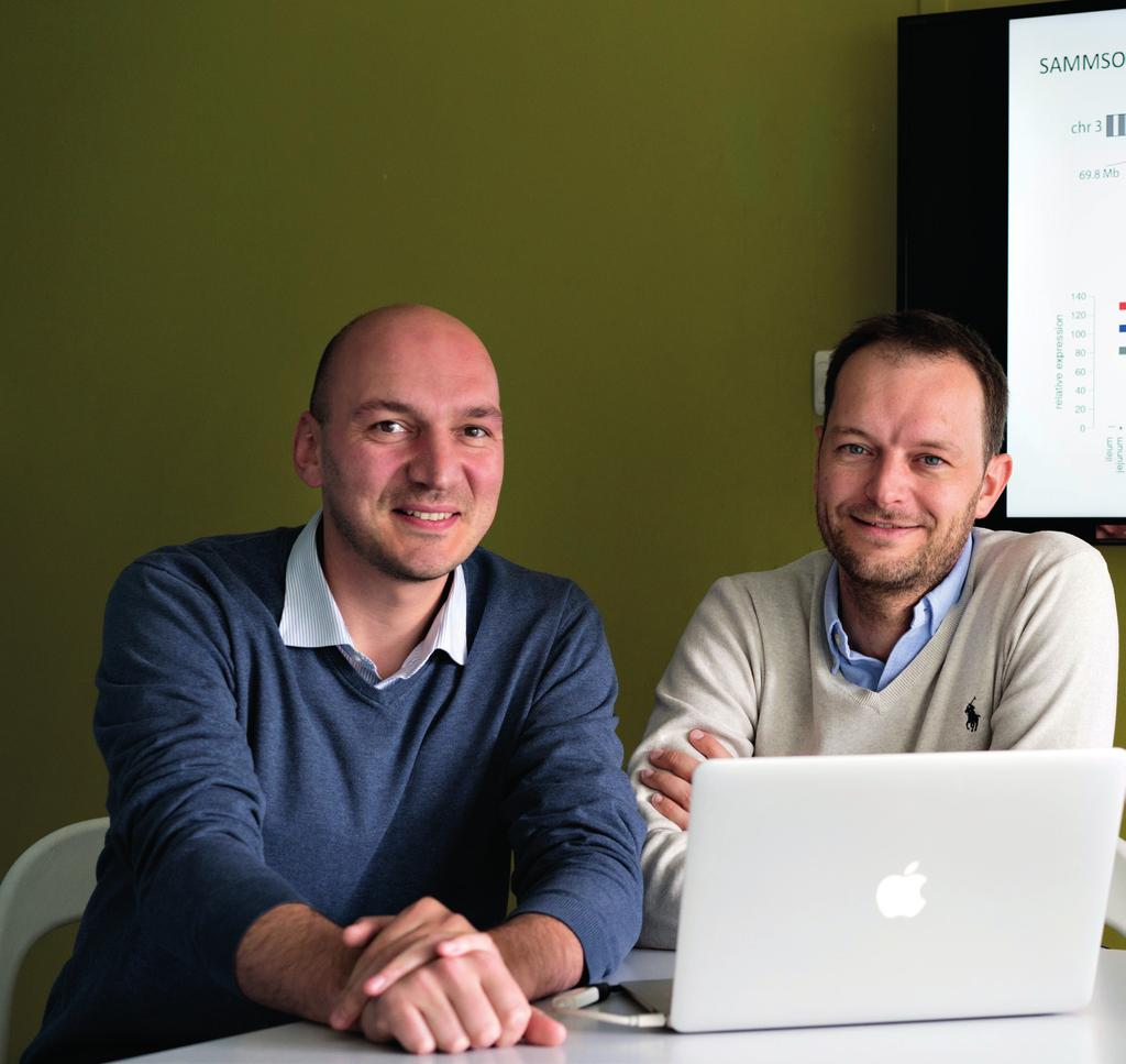 Pieter Mestdagh (left) and Jo Vandesompele. Credit: Ghent University.