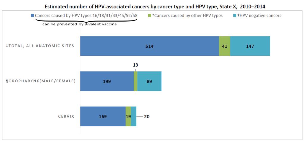 Quarterly Updates on HPV-Associated and Attributable cancers Brief 2-page report with