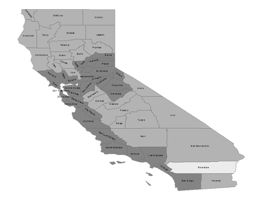 16 California adult smoking prevalence by region, 2002 Prevalence (%) <= 19.0 19.1-20.0 20.1-21.0 21.1-22.0 >= 22.1 Examples Based on Varying Degrees of Evidence?