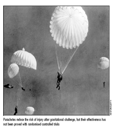21 The best is the enemy of the good -Voltaire The problem of randomized trials and parachutes.