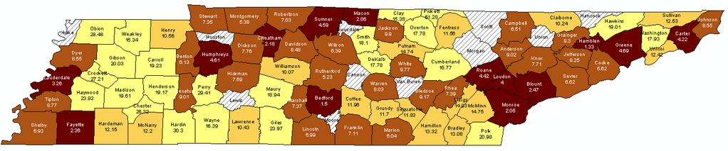 Lactation Support in Tennessee As of April 2018, there are 718 active Certified Lactation Counselors (CLCs) in Tennessee YEAR 2015 2016 2017 CLCs per 1,000 Resident Births 7.55 8.28 9.02 National = 4.