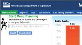 If you want to know more about your food choices, click on the Menu Planner s Food Details Report.