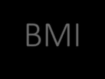 Introducing BMI BMI is short for Body Mass