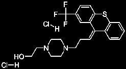 Flupentixol is an antipsychotic neuroleptic drug. It is a thioxanthene, and therefore closely related to the phenothiazines.