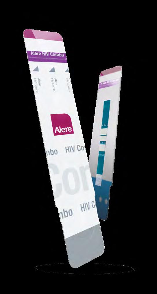 A new standard in HIV screening AlereTM HIV Combo is an in vitro, visually read, qualitative lateral flow immunoassay for the simultaneous detection of free non immunocomplexed HIV-1 p24 antigen (Ag)