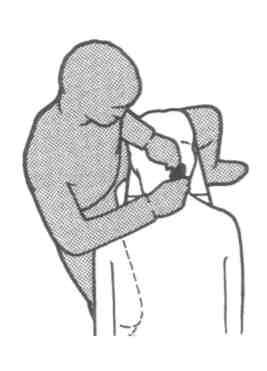 The 9 o'clock Position (Side Position) Sit facing the side of the patient's head. The midline of your torso is even with the patient's mouth.