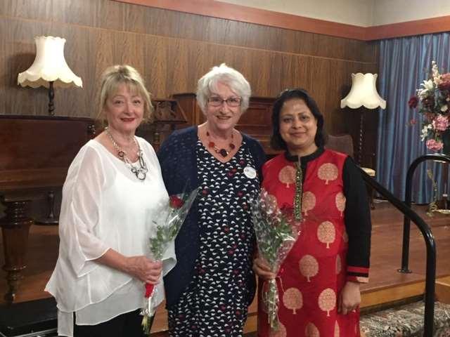 February Meeting We were lucky to induct two new members to the Club. Jackie Woodward and Nazma Khan were inducted by President Annette.