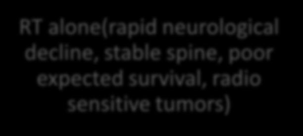 tumor radio sensitivity, and degree of spinal cord
