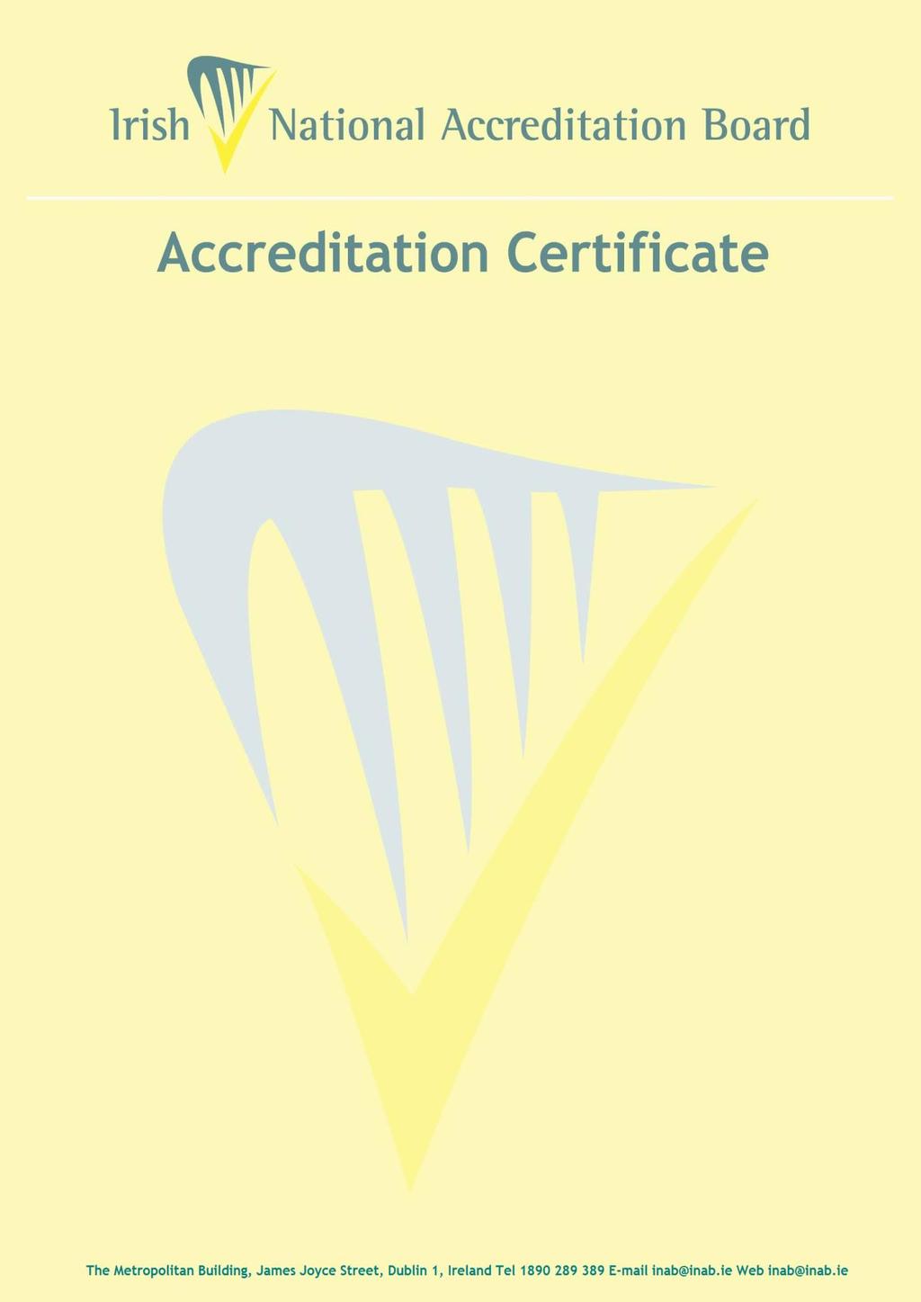 Pathology Laboratory Registration number: 212MT is accredited by the Irish National Board () to undertake testing as detailed in the Schedule bearing the Registration detailed above, in compliance