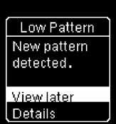 Meter Settings 5 Patterns or If Patterns is On and a new pattern is