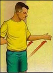 4. Isometric External Rotation Keeping your elbow by your side, press your forearm so that it swings outwards in the direction of the wall.
