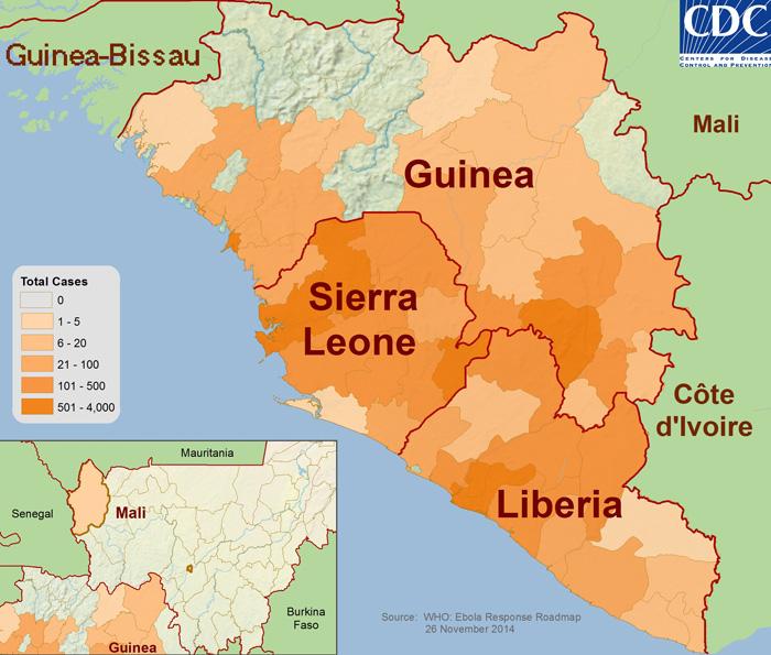 Liberia, Guinea, and Sierra Leone 2014 Ebola Outbreak in West Africa - Outbreak