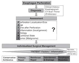 Algorithm for Management of Esophageal Perforation Huber-Lang M et al.