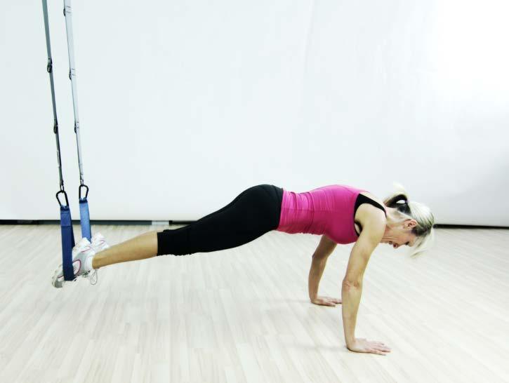 Keep the core engaged and back straight Begin in High Plank with both hands