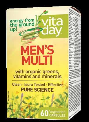 Energy from the will POWER Whole Food Multis Every easy-to-swallow vegetarian VitaDay capsule