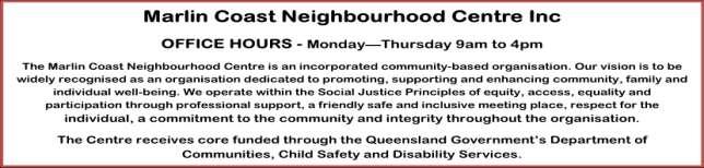 Neighbourhood News DECEMBER2017 page 6 The Week at a Glance Monday Tuesday Wednesday Emergency Relief Financial Relief for individuals and families experiencing financial crisis.