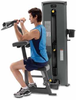 Arm Curl/Traditional Input arm adjusts automatically to accommodate varying forearm lengths.