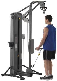 The complimentary motion is used in back extension. By pulling with the handles, the musculature of the upper back is also engaged promoting more complete involvement of the back extensors.