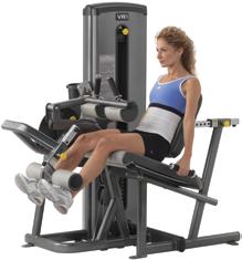 LEG EXT/LEG CURL Provides the feel and positioning of the single station units in the duals format.