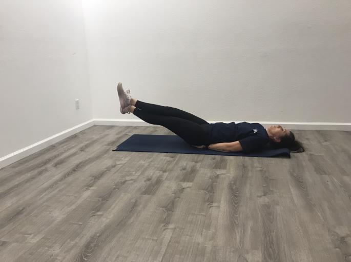 Scissor Kicks Lie down with your back pressed against the floor. Hands can be under the pelvis (not the lower back) for support or at the sides, palms down.