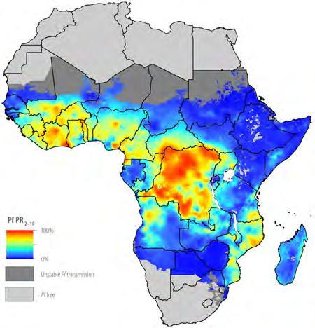 20 Figure 3. Estimated P. falciparum Infection Prevalence among Children Aged 2 10 years (PfPR2-10) 2005 2015 Source: Malaria Atlas Project (http://www.map.ox.ac.