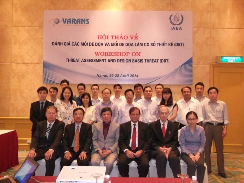 5. Assistance from the IAEA 02 workshops on DBT: In August 2013, the first workshop was attended by various organizations of Vietnam and is considered as introductory for the participants.