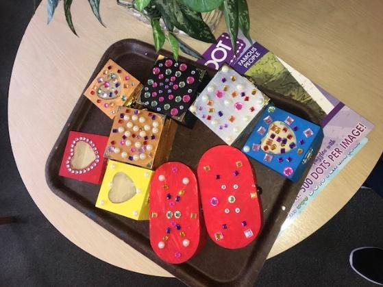 JUST A WEE REMINDER Our SUMMER FETE is being held on the 30 th June 2018, and our residents have been busy, decorating jewellery boxes which will be on sale on the day.