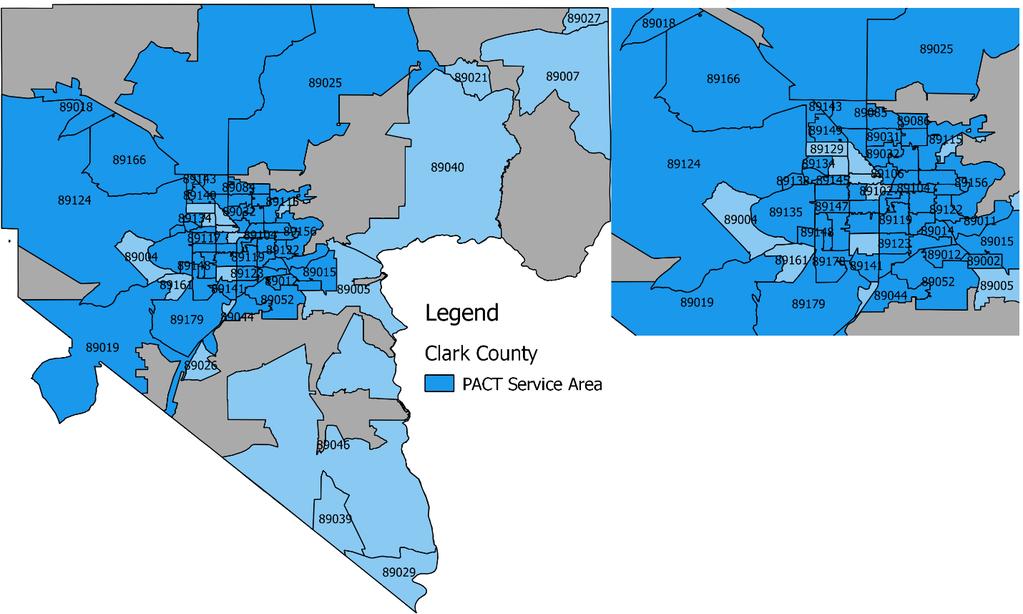 PACT Service Areas DEMOGRAPHIC PROFILE AND CHARACTERISTICS OF SERVICE AREA RESIDENTS Nevada is one of the most diverse states in the country, ranking 4 th in the country in ethnic diversity, and 9 th