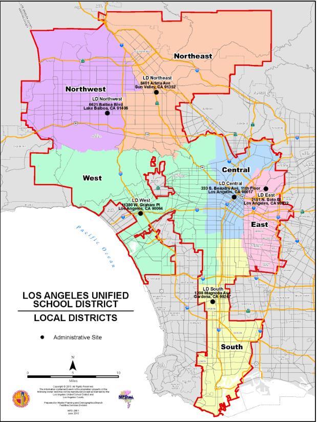 LOS ANGELES UNIFIED SCHOOL DISTRICT Over 550,000 students K-12 Diverse population