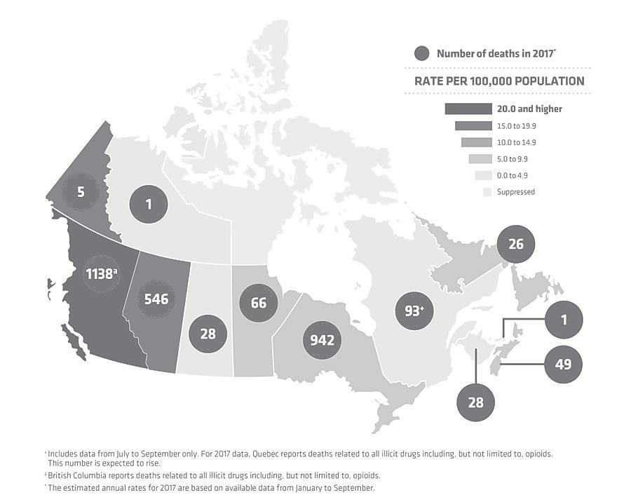 Opioid Crisis in Canada Canada is facing a national opioid crisis Over recent years, there has been an alarming increase in the number overdoses and deaths caused by opioids Number (January to