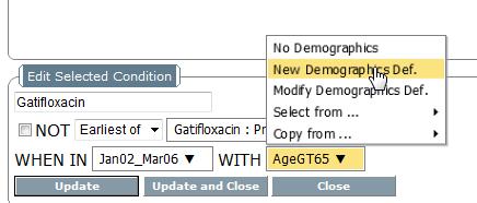 Left click on No Demographics and