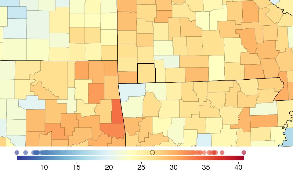 FINDINGS: SMOKING Sex Barry County Missouri National National rank %