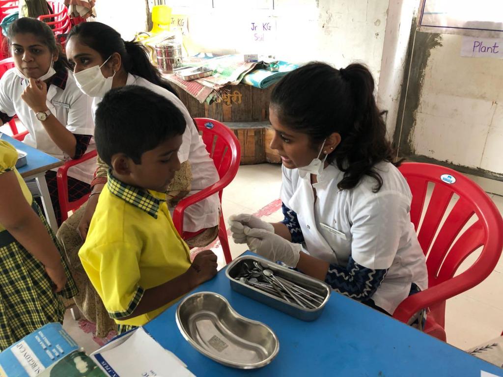 The Department of Public Health Dentistry organized and conducted a free Dental Checkup and Health Awareness Camp at Aaryan s World School, AMBEGAON BK. on 25/06/2018.