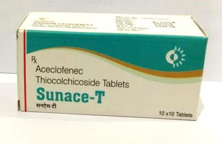 THIOCOLCHICISIDE4MG" SUNACE-S Aceclofenac IP