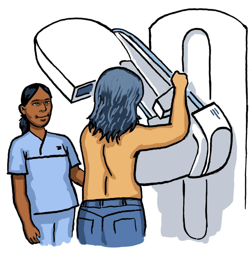 What does a mammogram feel like? Your mammographer will position one breast at a time between two special plates on the mammogram machine and will take two pictures of each breast.