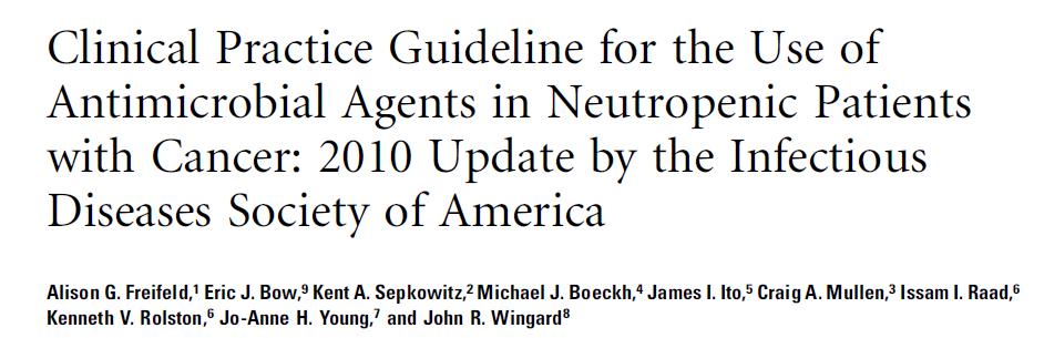 Clin Infect Dis 2011;52;4:e56- e93 IDSA Guidelines Primary antifungal prophylaxis in neutropenic patients Prophylaxis against Candida is recommended in AL and allo-sct(ai) fluco, itra, vori, posa,