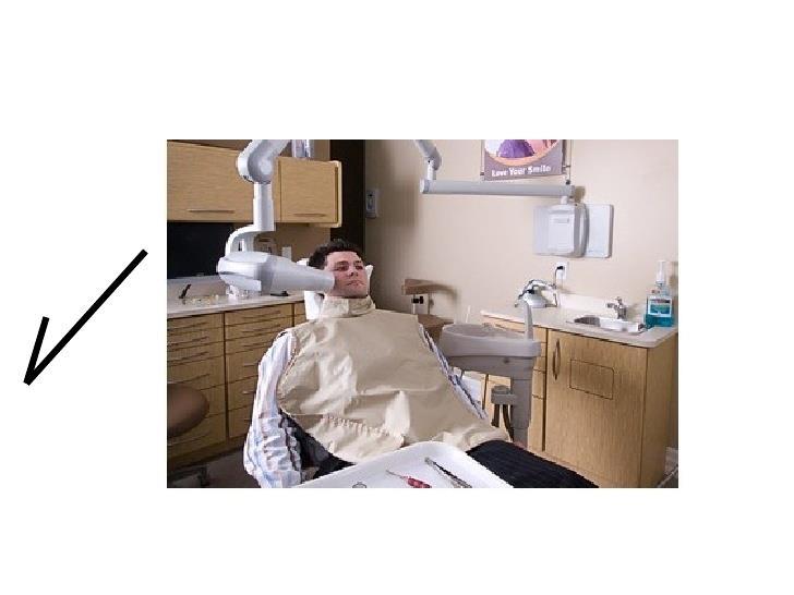 proper position of the dentist in relation to either the X-ray machine or the patients