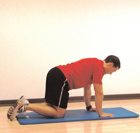 Maintain a flat back throughout the movement.