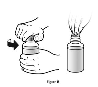 Before you use NUCYNTA oral solution for the first time: 1. Remove the child-resistant cap and completely remove the foil seal (See Figure B). 2.