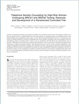 Telephone Genetic Counseling Effective Nearly all aspects of telephone genetic counseling parallel face-to-face