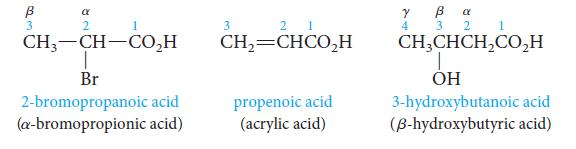 Nomenclature of Carboxylic Acids 6 o The carboxyl group has priority over alcohol, aldehyde, or ketone